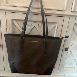 Michael Kors Brown and Black Signature Tote